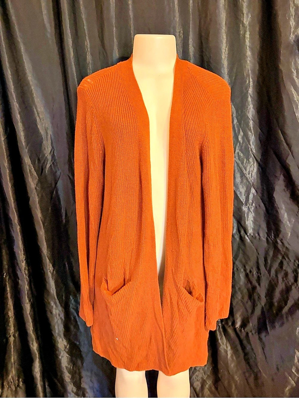 GAP Open Front Cardigan in Orange Like New